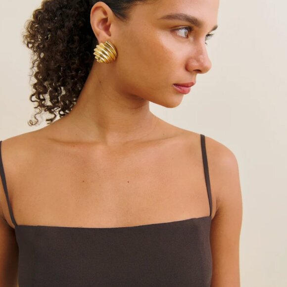 Reformation Overland Top - Size 6 Brown - Picture 2 of 6